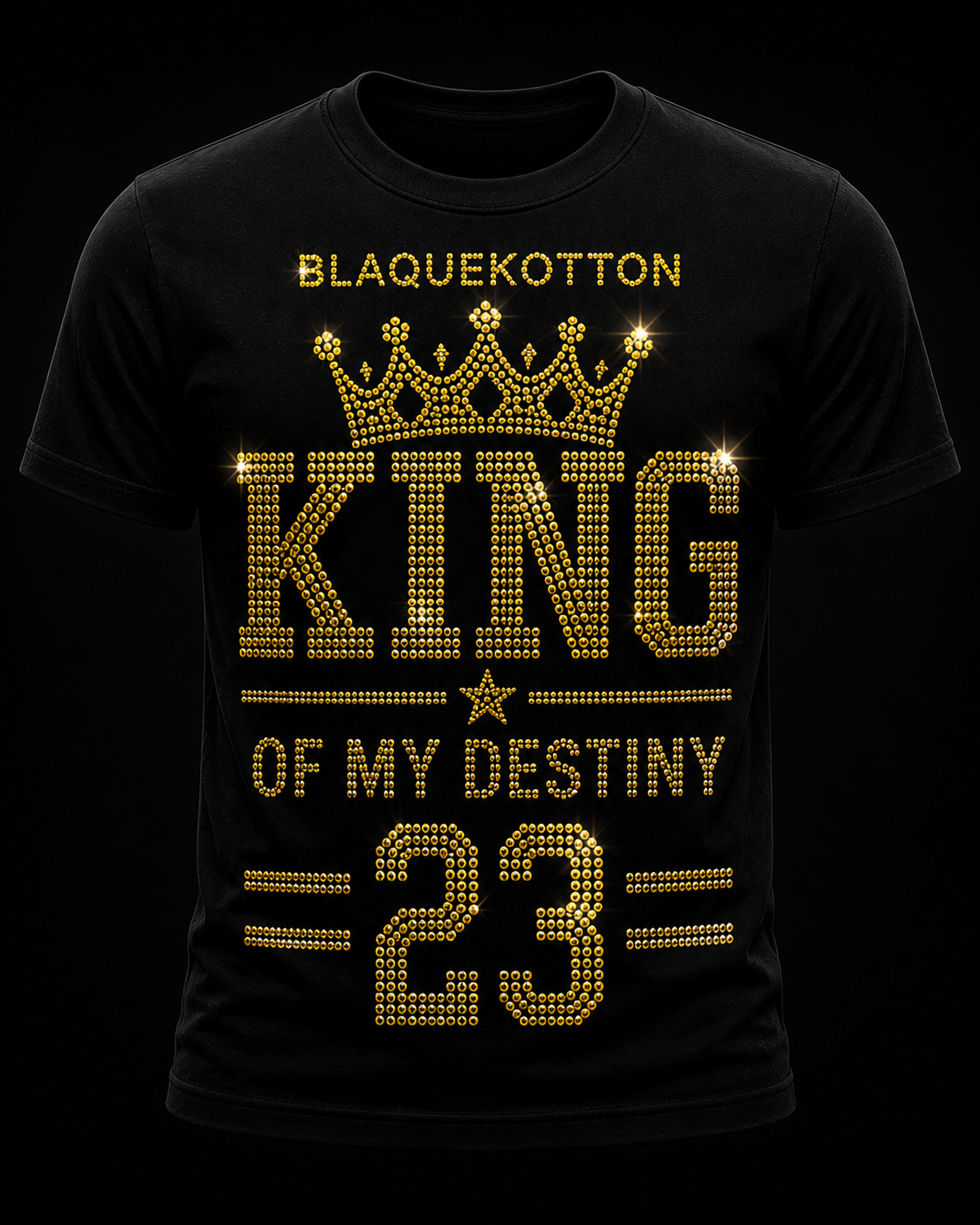 designer Blaquekotton rhinestone shirts